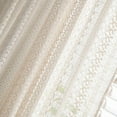 thumbnail image 2 of Farmhouse Cotton Crochet Lace Window Curtain Panel with Tassels Rod Pocket Semi Sheer Hollow Curtains for Bedroom Living Room, 1 Piece (Beige B,59"x87"), 2 of 7