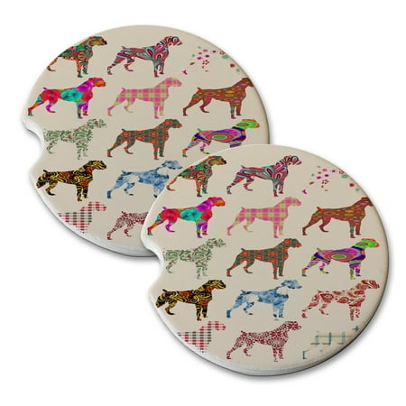 

KuzmarK Sandstone Car Drink Coaster (set of 2) - Boxer Dog