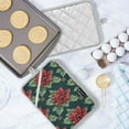 thumbnail image 5 of Yayeee Pot Holders Kitchen Heat Resistant with Pocket 7"x9.8" Cotton Oven Cooking Hot Pads, Red Christmas Poinsettias, 5 of 7