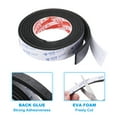 thumbnail image 3 of REGALWOVEN 2m/6.6ft Sealing Foam Tape 3.5cm Wide 5mm Thick Single Sided Weather Stripping Door Seal Strip Black, 2Roll, 3 of 6