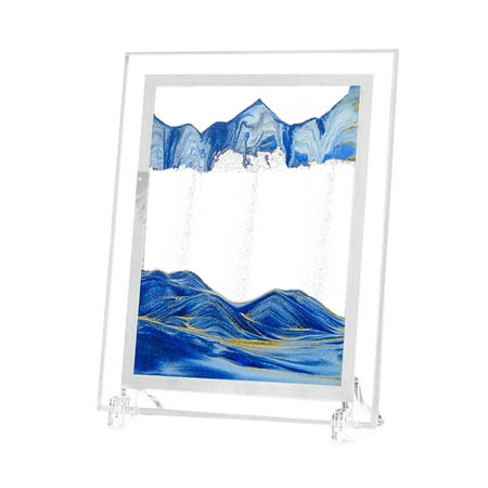 

Moving Sand Art Picture Round Glass 3D 10inch Hourglass 3D Natural Flowing Sand Picture Moving Grit Hourglass 50ml