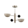 thumbnail image 3 of 2 Light Small Pendant Mid Century Modern Raw Brass Sputnik chandelier light Fixture, 3 of 9