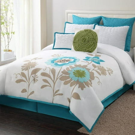 luxury home blossom 8 piece comforter set walmart com luxury home blossom 8 piece comforter set walmart com