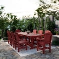 thumbnail image 2 of Wildridge Heritage 9-Piece 44"x94" Dining Set, Cardinal Red - Outdoor Weather Resistant Recycled Plastic Furniture for Patio, 2 of 8