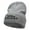 Heather Grey, variant on Want To Play Tennis Question Embroidered Long Knitted Beanie - Heather Grey OSFM