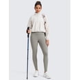 thumbnail image 4 of CRZ YOGA Water-Resistant Fleece Athletic Leggings Pockets 28" Thermal Hiking Casual Workout Womens Pants, 4 of 7