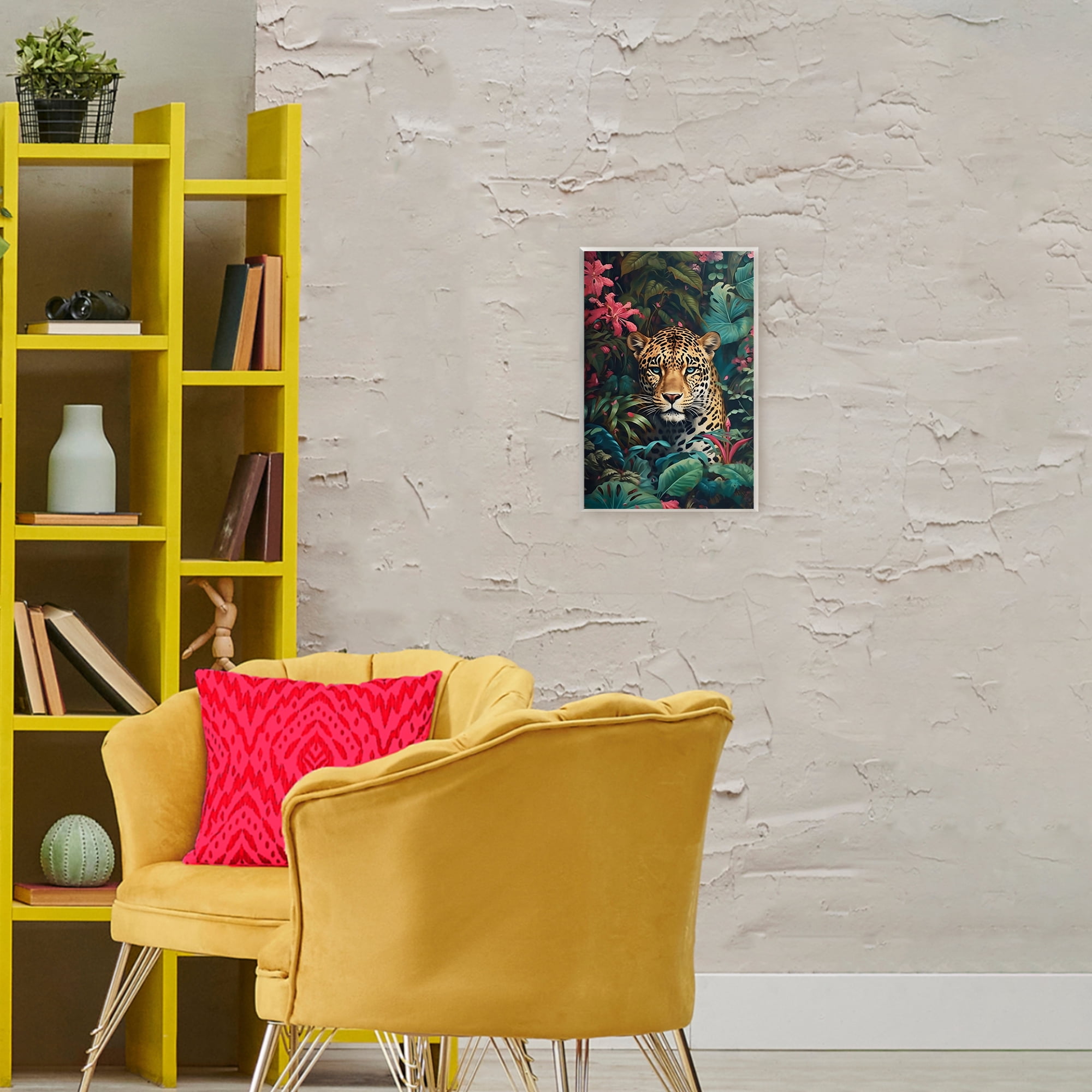 Stupell Industries Jaguar with Silent Emerald Gaze Wall Plaque Art, design by Creative Studio