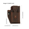 thumbnail image 3 of AnuirheiH Men Leather Waist Bag Vintage Cell Phone Holster Pouch,Outdoor Sports Men's Bag Waist Bag Mobile Phone Pocket, 3 of 9