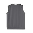 thumbnail image 4 of Huankd V Neck Sweater Vest Casual Men Sleeveless Slim Fit Knit Pullover Sweaters Solid Color Lightweight Spring Jumper Tops Gray L, 4 of 5
