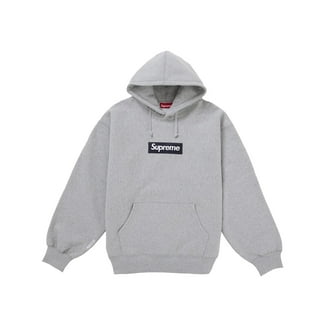 Supreme Men's Satin Applique Hooded Sweatshirt FW24 Heather Grey