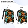 thumbnail image 3 of Bixox Palm Trees Printing Canvas Backpack Lightweight Casual Travel Backpack School Backpack Fits 15.6 Inch Notebook, 3 of 5