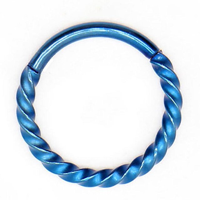 Tal 6 piezas personalizadas perforadas alambre torcido redondo nariz anillo pezón anillo nariz Stud 316l pendientes de acero inoxidable ZefeiWu 8390606892126