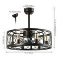 thumbnail image 4 of JONATHAN Y Celeste 21.6" 6-Light Industrial Farmhouse 6-Speed Metal Mobile-App/Remote-Controlled Caged LED Ceiling Fan, Oil Rubbed Bronze, 4 of 11