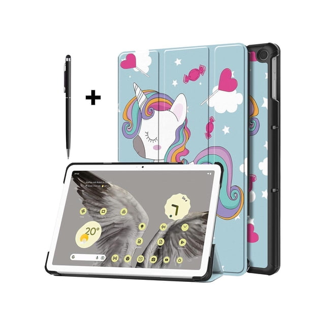Google Pixel Tablet Case 11 Inch 2023, Slim Stand Protective Case Smart Folio Cover with 2 in 1 Stylus Pen