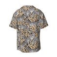 thumbnail image 2 of Xecao offers the Zebra for Men's Casual Short-sleeved Shirt, a button-up collared shirt with a pocket, perfect for beach vacations and yacht travel in the 4X-Large size., 2 of 7