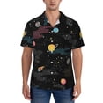 thumbnail image 5 of KLL Men's Hawaiian Shirt Short Sleeve Button Down Beach Shirts-Galaxy, 5 of 6