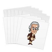 3dRose, American Founding Father Thomas Jefferson President, 6 Greeting Cards with envelopes