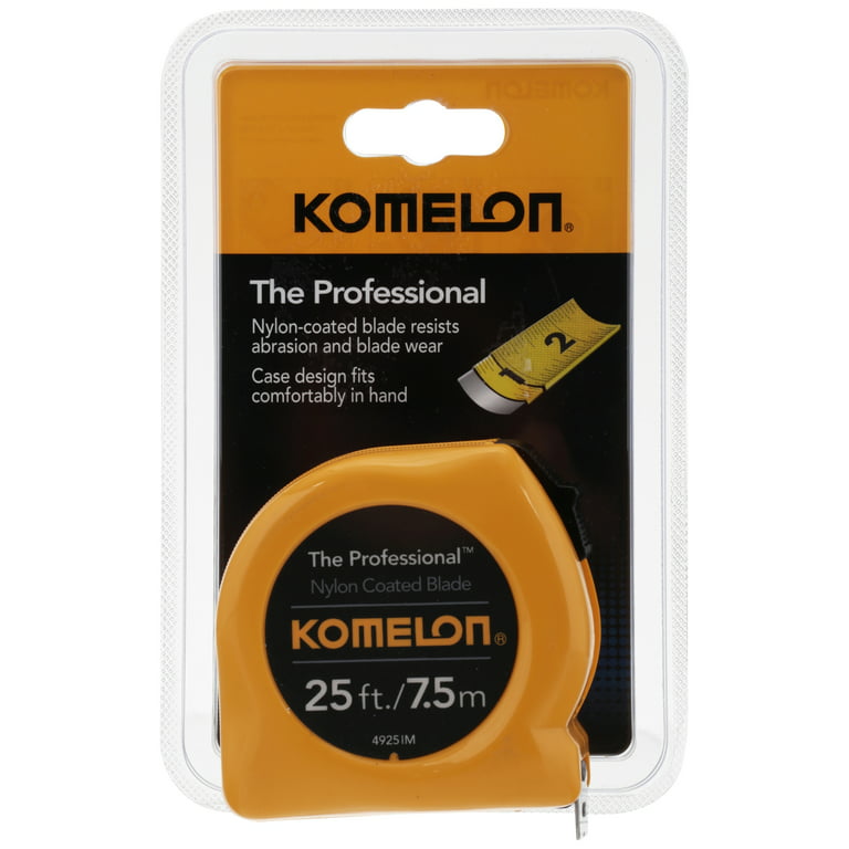Komelon - Tape Measure: 16' Long, 1-1/16″ Width, Yellow Blade - 31295488 -  MSC Industrial Supply
