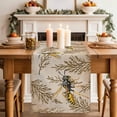 thumbnail image 4 of Vintage Bee Cotton Linen Table Runner for Dining Kitchen, Vintage Brown Tree Branch Wedding Outdoor Party Tablerunners Decoration, Dresser Scarf Coffee Tablecloth Runners 13x60 Inches, 4 of 9