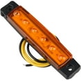 thumbnail image 4 of LINLIN 10pcs 12V Side Marker Lights 6SMD LED Lamps Front Rear Light Position Indicators for Trailer Truck Caravan Camper Van Lorry Bus Boat Tractor Motor Amber Orange, 4 of 7