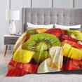 thumbnail image 4 of Wijzvio Fruit Salad Throw Blanket Soft Fuzzy Fleece Blanket For Couch Bed Living Room Decoration 80"X60", 4 of 9