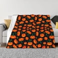 thumbnail image 1 of Fotbe Pumpkin Fallen Leaves Manta de Franela con Estampado, Manta Ultrasuave para Cama, Sofá, Auto, Hipoalergénica y Antibolitas-60"x50", 1 of 6