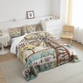 thumbnail image 4 of Windmill Bedding Sets Full Size, Rustic Farmhouse Style Comforter Set Hummingbird Rooster Cow Farm Animal Bedding Comforter Sets Wooden Board Vintage Country Western Quilt Windmill Bedroom Decor, 4 of 5