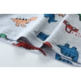 thumbnail image 6 of DDSOL Boy Pajamas Dinosaur Pjs Cotton Short Sleeves 2-Pieces Sleepwear Sets Gray 6T, 6 of 8
