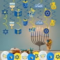 thumbnail image 2 of Happy Hanukkah Decorations Chanukah Holiday Decoration, Hanukkah Balloons Menorah Dreidel Hexagon, Hanukkah Hanging Swirls with Happy Hanukkah Letter for Jewish Holiday Party Decor, 2 of 7