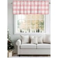 thumbnail image 5 of Valance Curtain Romantic Love Kitchen Curtain for Window Pink Buffalo Check Plaid Rod Pocket Curtain Valance Window Treatment for Kitchen Bathroom Dining Room 1 Panel 54x18inch, 5 of 9