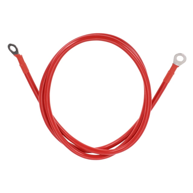 Cable Inversor de Batería Universal 5/16" Terminal 6 AWG 4.5FT Cable de Batería Cobre Estaño Rojo 1 Pc