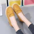 thumbnail image 6 of Big Size Women's Casual Loafers Slip On Leather Shoes Lightweight Casual Walking Shoes Female Moccasins Classic Penny Loafer Flats Boat Shoes, 6 of 9