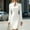 White, variant on Women Casual Long Leeve Dresses Fashion Women Casual ButtocksSolid Long Leeve Dresses Black L