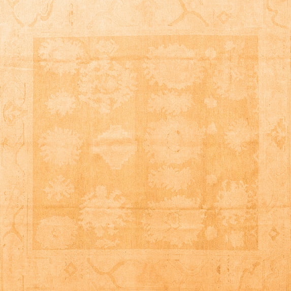 Ahgly Company Indoor Square Oriental Orange Traditional Area Rugs, 3' Square