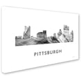 thumbnail image 2 of Trademark Fine Art 'Pittsburgh Pennsylvania Skyline WB-BW' Canvas Art by Marlene Watson, 2 of 3