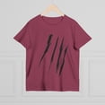 thumbnail image 4 of Effete Feline Claw Marks Scratch Women Maple Tee, 4 of 5