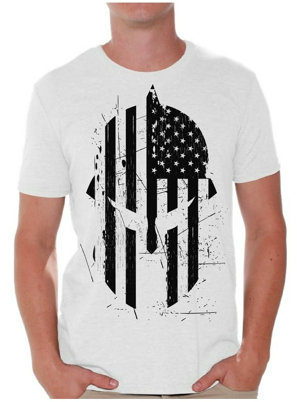 Veteran Owned Apparel Grunt Style American Spartan 2.0 Men's T-Shirt - Patriotic Graphic Tee Made In USA Made In USA Apparel - Foto 3