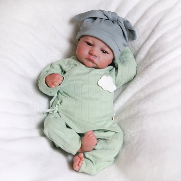 Reborn Newborn Dolls Vinyl Silicone Realistic Handmade Doll Vinyl Silicone Limbs Cloth Body Gift