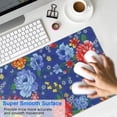 thumbnail image 4 of Long Mouse Pads for Desk,Pioneer Flower Floral Print Pattern Desk Mats on Top Of Desks, Desk Mouse Pad Extra Large with 3mm Non-Slip Base and Stitched Edge for Gaming,Office,Work,Home 31.5"x11.8", 4 of 6