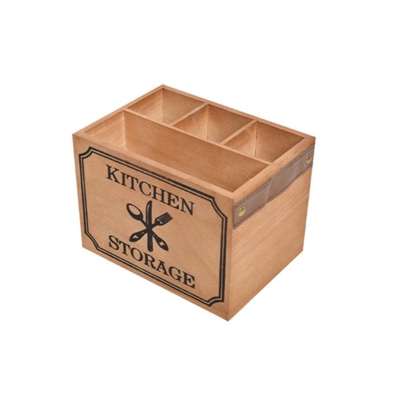 CEORPER Stylish Wood Organizers Storage Holder for Kitchen Utensils and Small Items