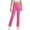 Hot Pink, variant on Pants for Teens Y2K Children's Elastic Waist Straight Pants Solid Color Wide Leg Loose Fit Full Length Casual Trousers with Pockets