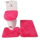 thumbnail image 2 of Alfombrilla de baño para inodoro, alfombrilla antideslizante de PVC para bañera, alfombra de lana de seda de tres piezas, 2 of 6