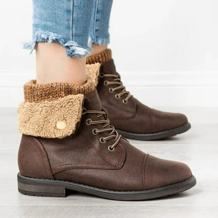 

Qepwscx Women Fashion Cowboy Riding Boots Casual Warm Middle Heels Middle Tube Boots Shoes
