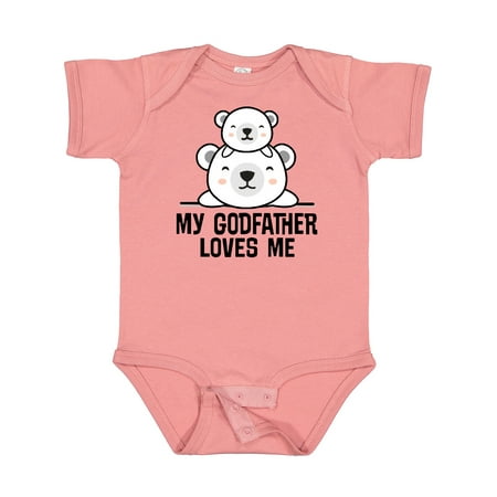 

Inktastic My Godfather Loves Me Godson Bear Gift Baby Boy or Baby Girl Bodysuit