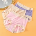 thumbnail image 2 of huanledash Women Underpants Contrast Color Cotton Anti-pilling Tear Resistant Quick Dry Soft High Elasticity Band Seamless Anti-septic Women Briefs for Daily Wear, 2 of 8