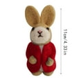 thumbnail image 2 of ADruer Easter Bunny Wool Felted Bunny, Easter Decorations, Bunny Stuffed Animal, Cute Handcraft Felted Animal Figurine for Spring Easter Decor Gifts Easter Egg Stuffer (Red), 2 of 4
