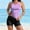 Purple, variant on HOMBOM Swimsuit for Women Tankini Modest Swimwear 2 Piece Boyshorts Blue High Waisted Ladies Bathing Suit,Floral,XL