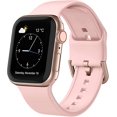 thumbnail image 1 of Correa de reloj deportiva para Apple Watch de 12, 34 y 56ª generación, correa de repuesto de silicona suave de 38 mm, con hebilla clásica, para mujer y hombre, 1 of 2