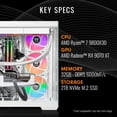 thumbnail image 2 of Thermaltake Gaming Desktop PC NE 9897X-V380S AMD Ryzen 7 9800X3D 32GB DDR5 2TB SSD AMD Radeon RX 9070 XT, 2 of 7