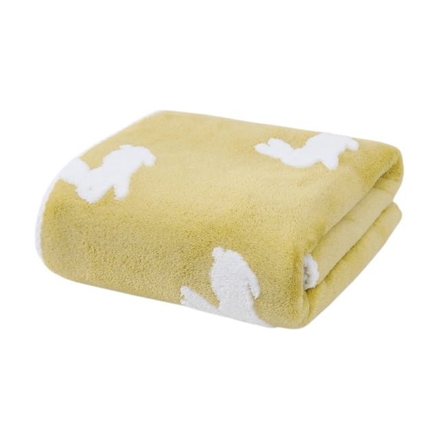Bath Towel Rabbits Jacquard Super Soft Absorbent Home Decor Yellow Bathroom Accessory Velvet Towel